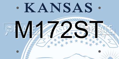 M172ST Kansas License Plate