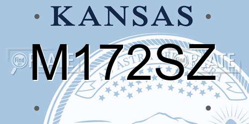 M172SZ Kansas License Plate
