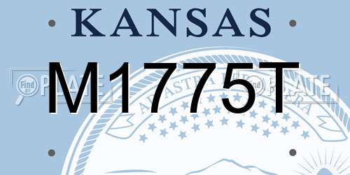 M1775T Kansas License Plate