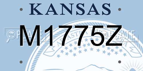 M1775Z Kansas License Plate