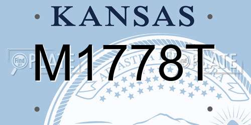 M1778T Kansas License Plate