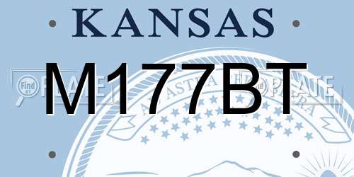 M177BT Kansas License Plate