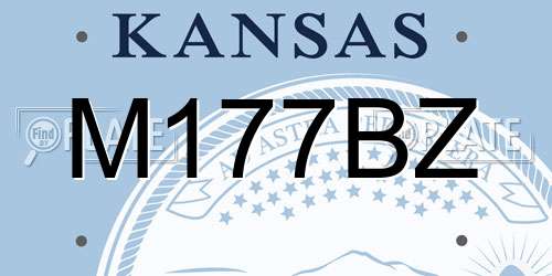 M177BZ Kansas License Plate