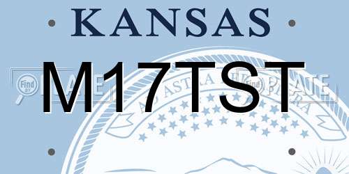 M17TST Kansas License Plate