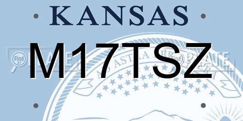 M17TSZ Kansas License Plate