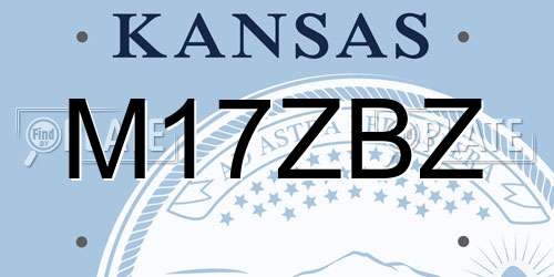 M17ZBZ Kansas License Plate