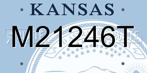 M21246T Kansas License Plate