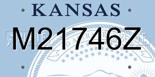M21746Z Kansas License Plate