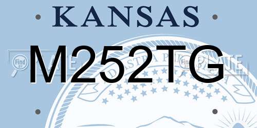 M252TG Kansas License Plate