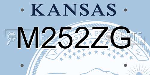 M252ZG Kansas License Plate