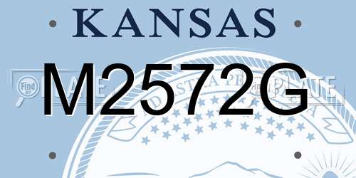 M2572G Kansas License Plate