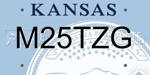 M25TZG Kansas License Plate