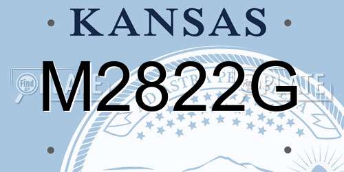 M2822G Kansas License Plate