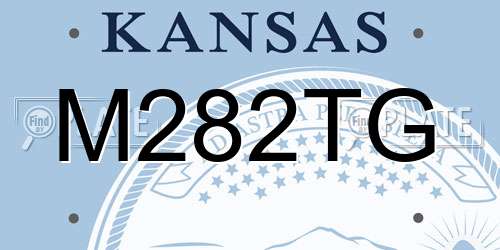 M282TG Kansas License Plate
