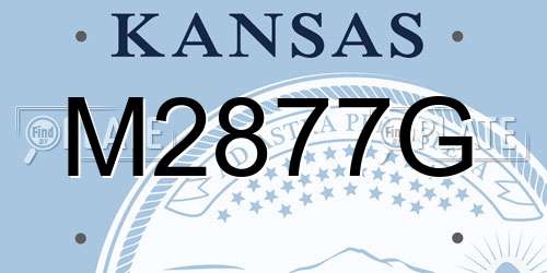 M2877G Kansas License Plate