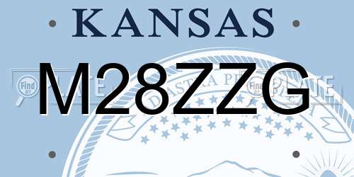 M28ZZG Kansas License Plate
