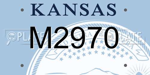 M2970 Kansas License Plate