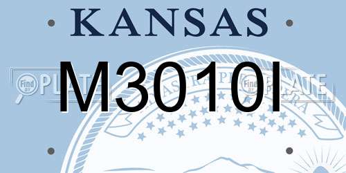 M3010I Kansas License Plate