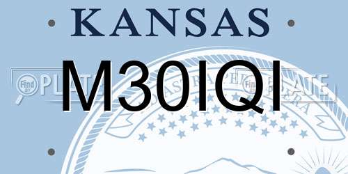 M30IQI Kansas License Plate