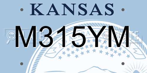 M315YM Kansas License Plate