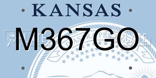M367GO Kansas License Plate