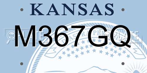 M367GQ Kansas License Plate