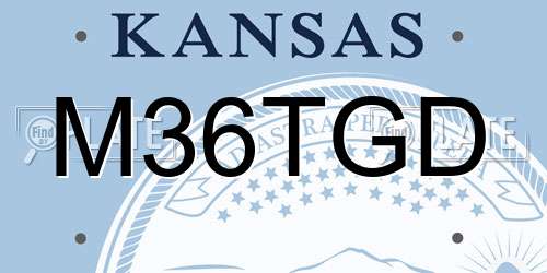M36TGD Kansas License Plate