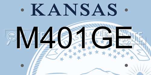 M401GE Kansas License Plate