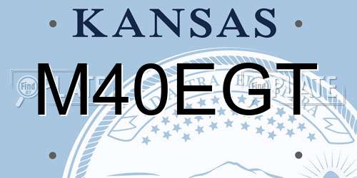 M40EGT Kansas License Plate