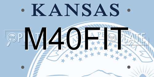 M40FIT Kansas License Plate