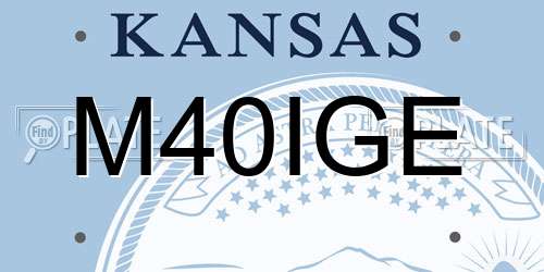 M40IGE Kansas License Plate
