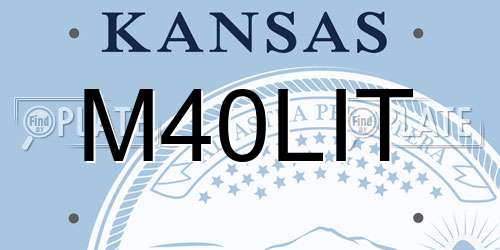 M40LIT Kansas License Plate