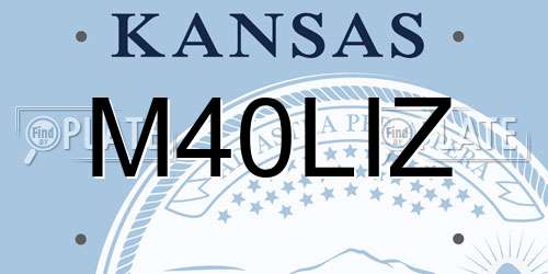 M40LIZ Kansas License Plate