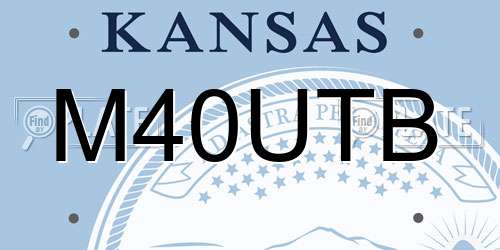 M40UTB Kansas License Plate