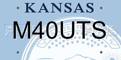 M40UTS Kansas License Plate