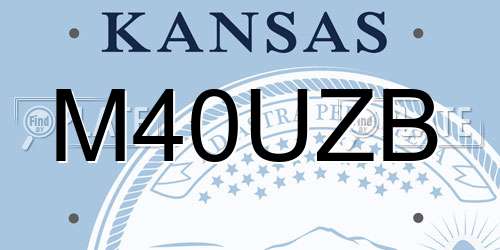 M40UZB Kansas License Plate