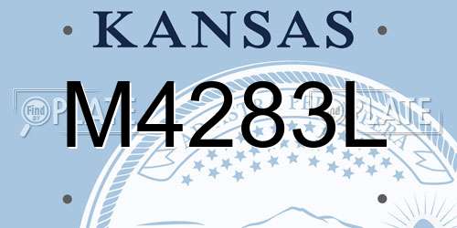 M4283L Kansas License Plate