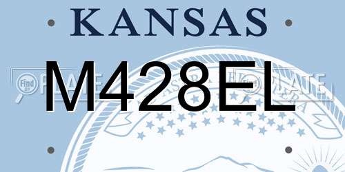 M428EL Kansas License Plate