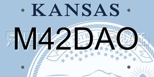 M42DAO Kansas License Plate