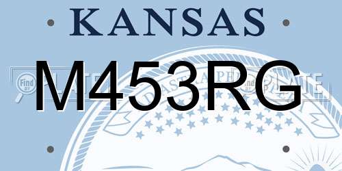 M453RG Kansas License Plate