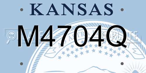 M4704Q Kansas License Plate
