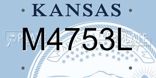 M4753L Kansas License Plate