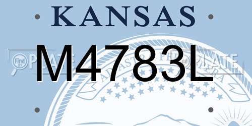 M4783L Kansas License Plate