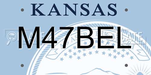 M47BEL Kansas License Plate