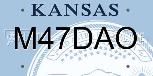 M47DAO Kansas License Plate