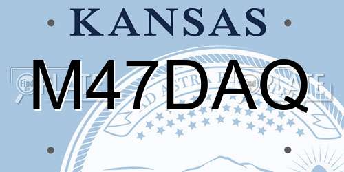 M47DAQ Kansas License Plate