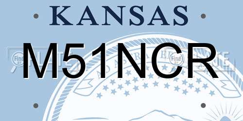 M51NCR Kansas License Plate