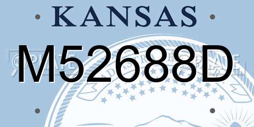 M52688D Kansas License Plate