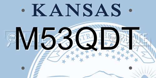 M53QDT Kansas License Plate