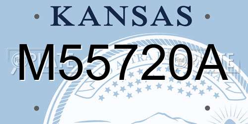 M55720A Kansas License Plate